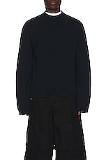 Ambush Felted Knit Regular Crewneck in Navy, view 4, click to view large image.