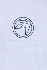 Ambush Emblem Striped Short Sleeve Shirt in Ballad Blue, view 3, click to view large image.