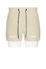 ASRV Tetra-lite 5 Liner Short in Sand Smoke/white, view 1, click to view large image.