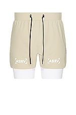 ASRV Tetra-lite 5 Liner Short in Sand Smoke/white