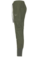 ASRV Tetra Lite Cargo High Rib Jogger in Olive, view 3, click to view large image.