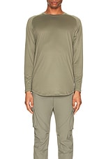 ASRV Nano Mesh Established Long Sleeve in Sage, view 4, click to view large image.