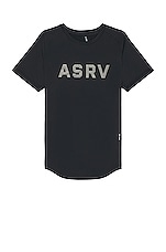 ASRV Nano Mesh Established Tee in Black, view 1, click to view large image.