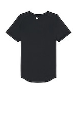 ASRV Nano Mesh Established Tee in Black, view 2, click to view large image.