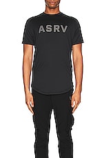 ASRV Nano Mesh Established Tee in Black, view 4, click to view large image.