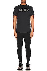 ASRV Nano Mesh Established Tee in Black, view 5, click to view large image.