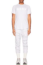 ASRV Nano Mesh Established Tee in White, view 5, click to view large image.