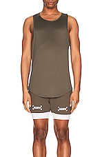 ASRV Nano Mesh Tank Top in Deep Taupe, view 4, click to view large image.