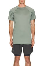 ASRV Aerosilver Established Tee in Sage, view 3, click to view large image.