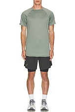 ASRV Aerosilver Established Tee in Sage, view 4, click to view large image.