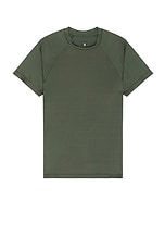 ASRV Aerosilver Fitted Tee in Olive, view 1, click to view large image.