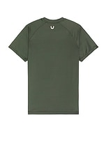 ASRV Aerosilver Fitted Tee in Olive, view 2, click to view large image.