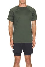 ASRV Aerosilver Fitted Tee in Olive, view 3, click to view large image.