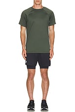 ASRV Aerosilver Fitted Tee in Olive, view 4, click to view large image.