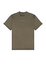 ASRV Nano Mesh Oversized Tee in Deep Taupe, view 1, click to view large image.