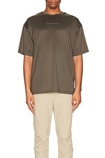 ASRV Nano Mesh Oversized Tee in Deep Taupe, view 4, click to view large image.