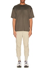 ASRV Nano Mesh Oversized Tee in Deep Taupe, view 5, click to view large image.