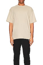 ASRV Cotton Plus Oversized Tee in Sand Smoke, view 4, click to view large image.