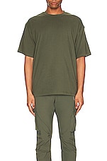 ASRV Cotton Plus Oversized Tee in Hunter Green, view 4, click to view large image.