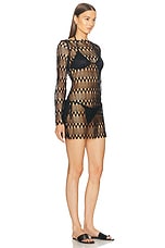 Agent Provocateur Maiya Cover Up Dress in Black, view 3, click to view large image.
