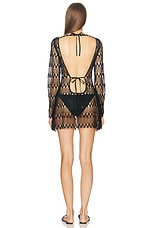 Agent Provocateur Maiya Cover Up Dress in Black, view 4, click to view large image.