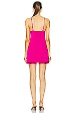Agent Provocateur Gisele Short Slip Dress in Fuchsia, view 4, click to view large image.