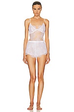 Agent Provocateur Kiya Pajama Short in White, view 4, click to view large image.