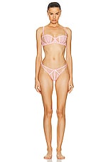 Agent Provocateur Rozlyn Thong in Baby Pink, view 4, click to view large image.