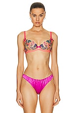 Agent Provocateur Zuri Bra in Orange, Teal & Pink, view 1, click to view large image.