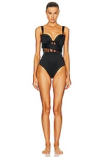 Agent Provocateur Thoria Corset in Black, view 1, click to view large image.