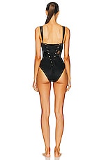 Agent Provocateur Thoria Corset in Black, view 4, click to view large image.