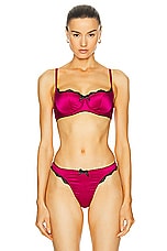 Agent Provocateur Sloane Bra in Fuchsia & Black, view 1, click to view large image.