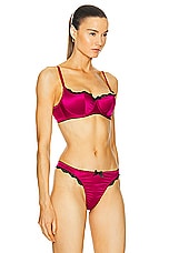 Agent Provocateur Sloane Bra in Fuchsia & Black, view 2, click to view large image.