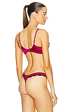 Agent Provocateur Sloane Bra in Fuchsia & Black, view 3, click to view large image.