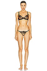 Agent Provocateur Callypso Thong in Black, view 4, click to view large image.