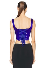 Agent Provocateur Zena Corset in Cobalt, view 3, click to view large image.