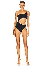 Agent Provocateur Tiaa Swimsuit in Black & Gold, view 1, click to view large image.