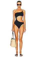 Agent Provocateur Tiaa Swimsuit in Black & Gold, view 5, click to view large image.