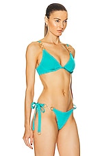Agent Provocateur Anastacia Bikini Bra in Teal, view 2, click to view large image.