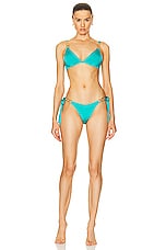 Agent Provocateur Anastacia Bikini Bra in Teal, view 4, click to view large image.