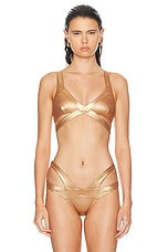 Agent Provocateur Mazzy Bikini Bra in Gold, view 1, click to view large image.
