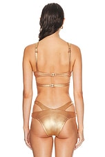 Agent Provocateur Mazzy Bikini Bra in Gold, view 3, click to view large image.
