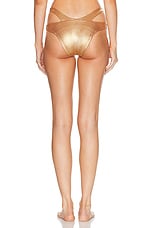 Agent Provocateur Mazzy Bikini Brief in Gold, view 3, click to view large image.