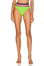 Agent Provocateur Zenaya Bikini Big Brief in Black, Apple Green, & Pink, view 1, click to view large image.