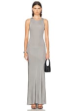 Atlein Sleeveless Long Dress in Grey, view 1, click to view large image.
