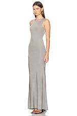 Atlein Sleeveless Long Dress in Grey, view 3, click to view large image.