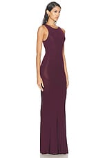 Atlein Sleeveless Bias Long Dress in Coa Lie De Vin, view 2, click to view large image.