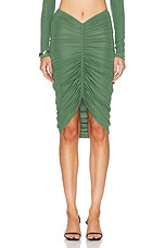 Atlein Ruched Short Skirt in Mousse, view 1, click to view large image.