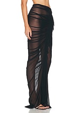 Atlein Ruffle Long Skirt in Black, view 2, click to view large image.