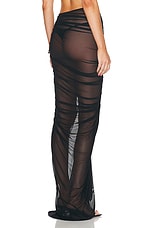 Atlein Ruffle Long Skirt in Black, view 4, click to view large image.